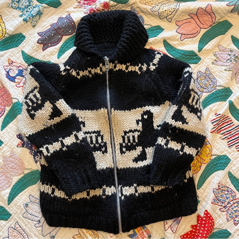 Vintage Cowichan thick knit sweater
